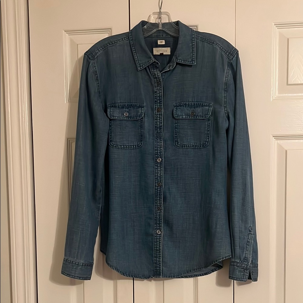 Denim Long Sleeve Shirt from LOFT.